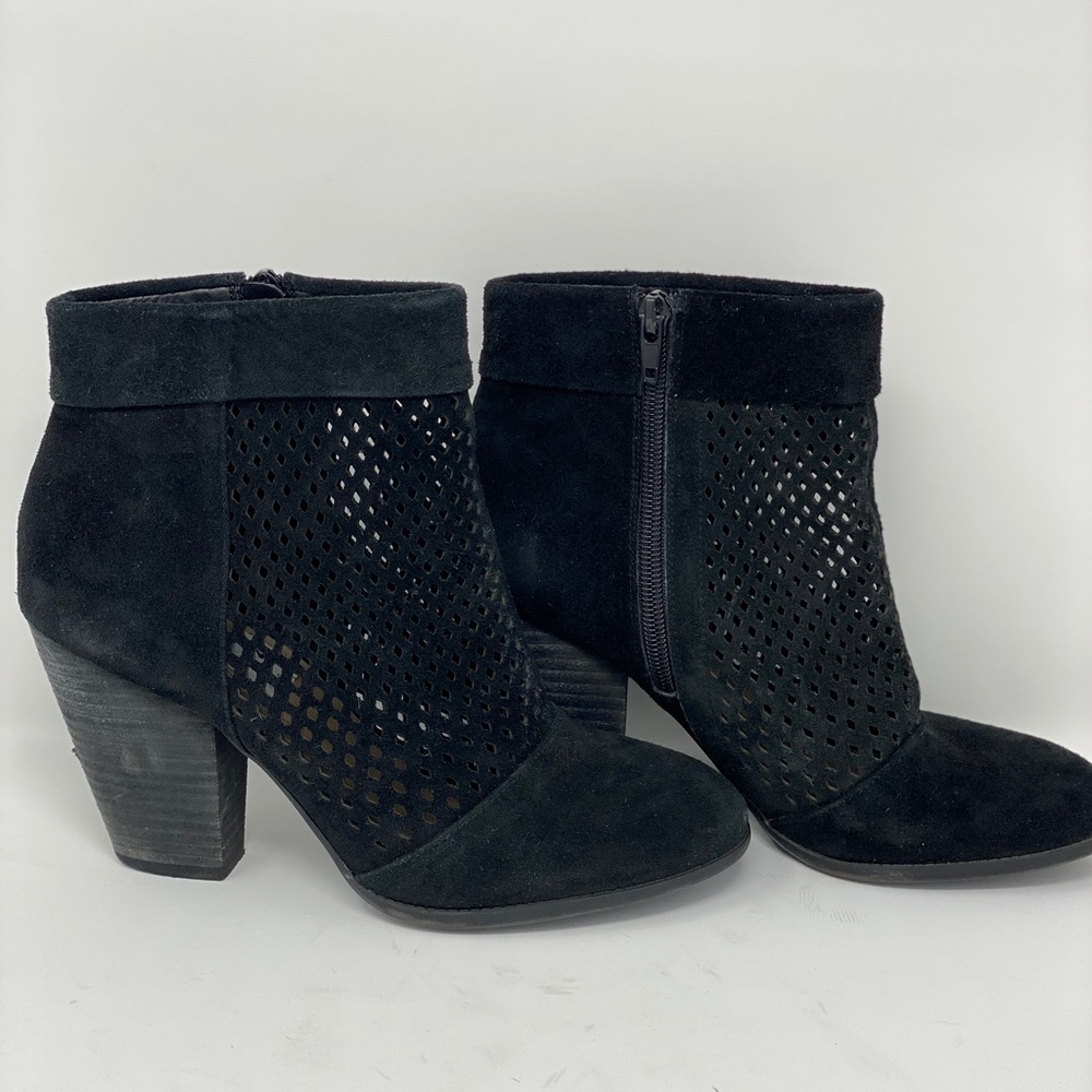 Black suede booties